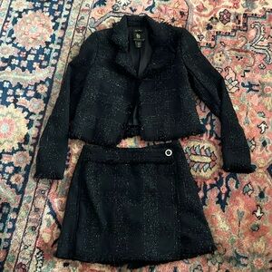 House Of Harlow 1960 Tweed Blazer Skort Set | Size XS
